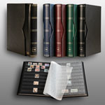 Prophila_Collection_60_Schwarze_Seiten_Briefmarkenalbum_wattiert_mit_Kassette_schwarz