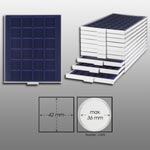 Prophila_Collection_Münzbox_grau_24_eckige_Fächer_für_Münzen_bis_42mm,_Blaue_Einlage_z._B._1_Oz_Silver_Eagle,_Maple_Leaf,_Krugerrand,_Calgary