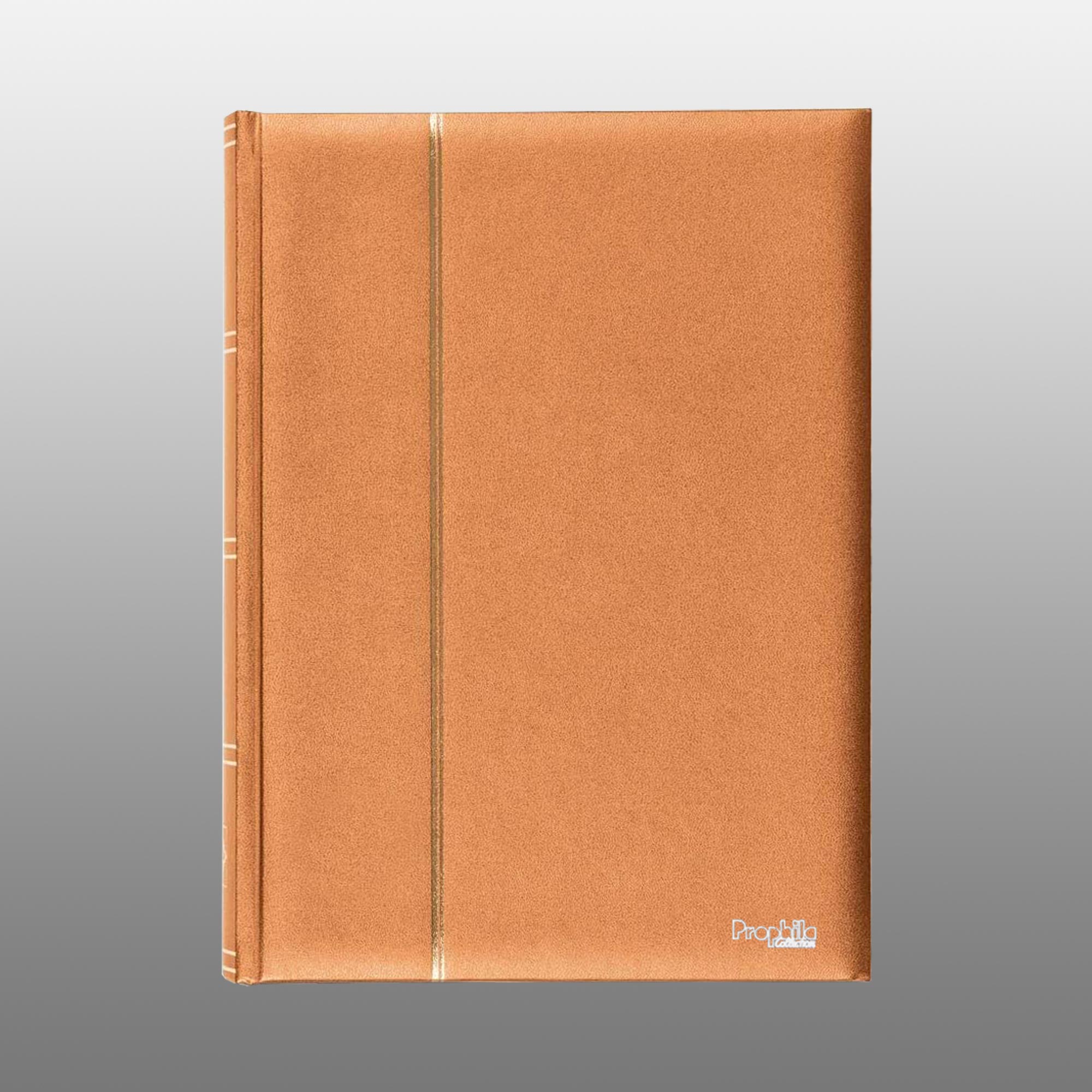 Prophila Collection Metallic Edition 64 Schwarze Seiten Briefmarkenalbum Einsteckbuch wattierter bronzener Einband