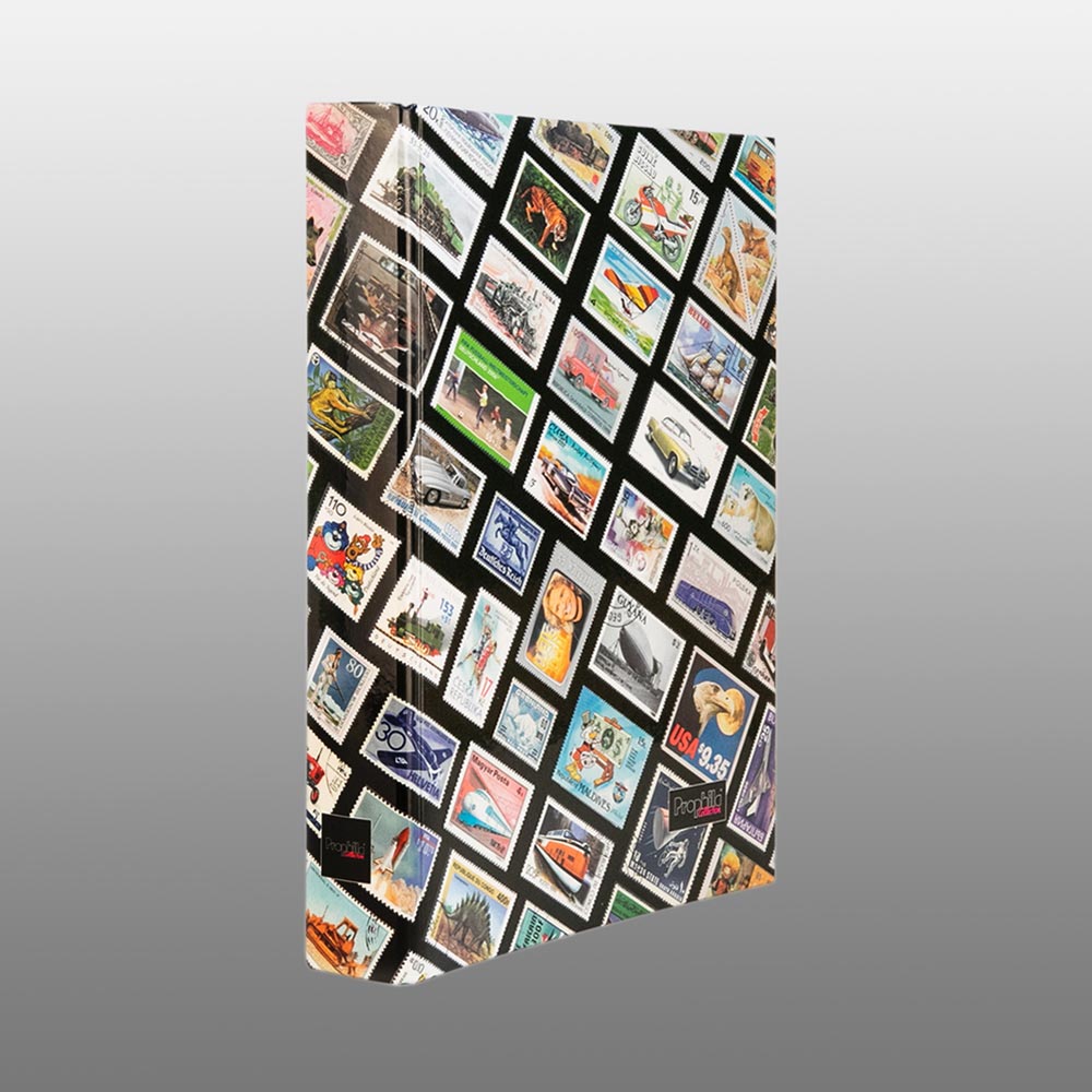 Prophila Collection Briefmarken-Motiv-Einsteckbuch Briefmarkenalbum mit 64 weien Seiten