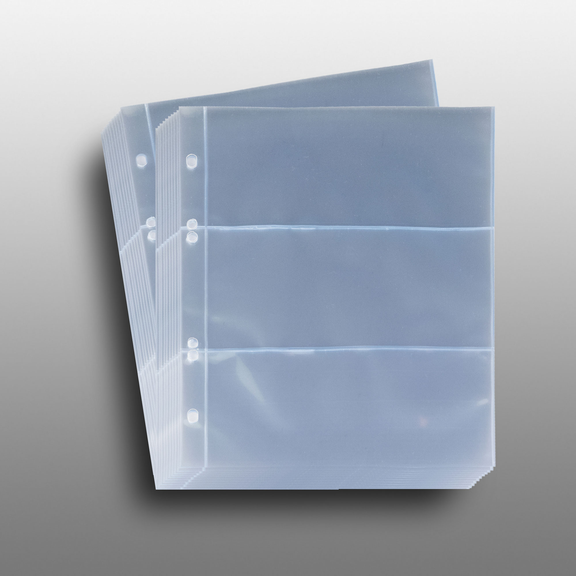 Prophila Collection 20 Banknoten-Hllen 3-geteilt, fr je 3 Banknoten bis ca. 180 x 80 mm