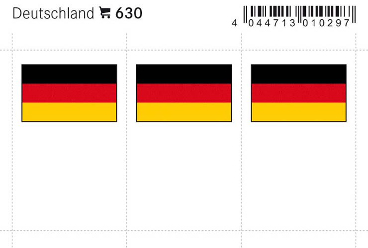 Lindner 630 Flaggen-Sticker: Deutschland