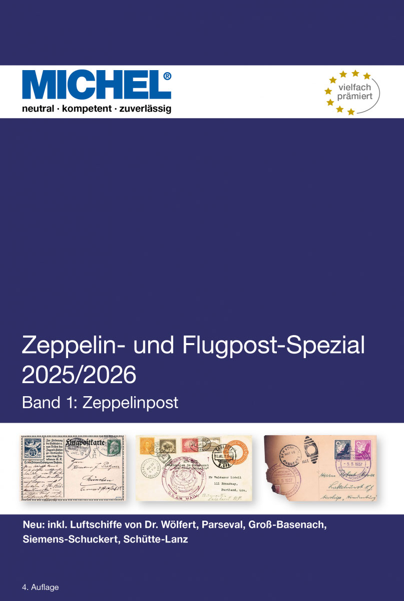 Michel Katalog Zeppelin- und Flugpost Spezial Band 1: Zeppelinpost 2025/2026
