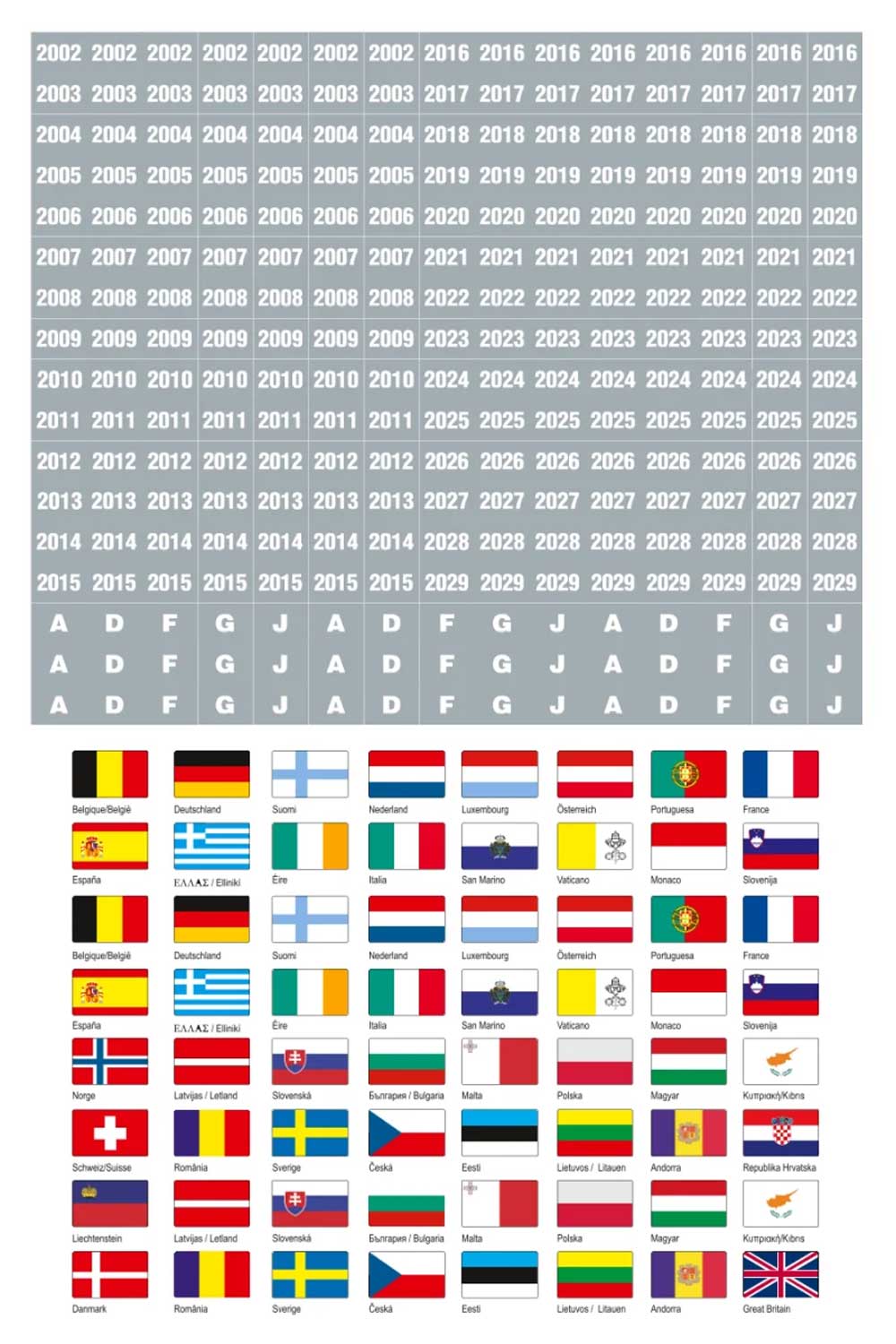 SAFE 1860 Kennzeichungs-Flaggen